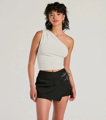 Adventuring Cutie Buckle Wrap Mini Skort