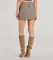 Plaid Perfection Faux Wool Mini Skort