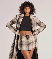 Classic Charm Plaid Wrap Skort