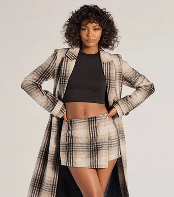 Classic Charm Plaid Wrap Skort