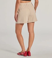 Elevated Style High-Rise Woven Bermuda Shorts