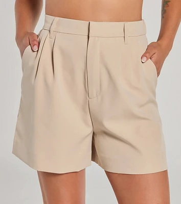 Elevated Style High-Rise Woven Bermuda Shorts