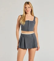 Keep It Casual Pleated Mini Skort