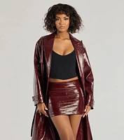 Chic Authority Faux Leather Skort