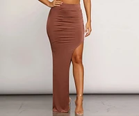 On Ice Asymmetrical Maxi Skirt