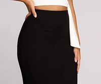 Basic Knit Maxi Skirt