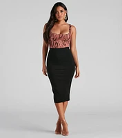 Simplicity Fitted Midi Skirt