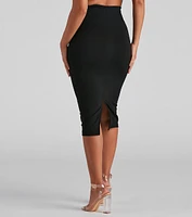 Simplicity Fitted Midi Skirt