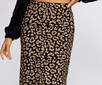 Live For The Leopard Print Midi Skirt