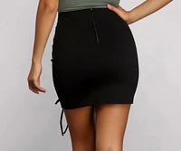 Lovin' The Look Lace-Up Mini Skirt