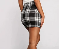 All About It Plaid Mini Skirt