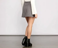 Chic Checkered A-Line Mini Skirt