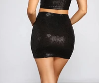 Sassy Sequins High Waist Skirt