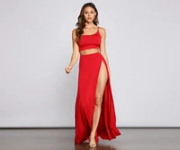 Bold Impressions High Slit Maxi Skirt