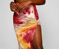 Golden Hour Tie-Dye Maxi Skirt