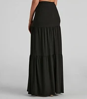 Let's Get Together Tiered Maxi Skirt