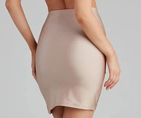 Sleek Stunner Wrap Mini Skirt