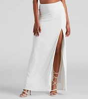 Staycation High Slit Maxi Skirt