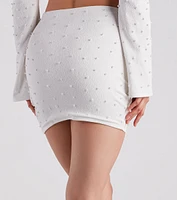 Oh My Pearl Faux Wrap Mini Skirt