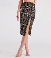 Fiercely Chic Leopard Midi Skirt