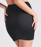 Smooth Silhouette Bodycon Mini Skirt