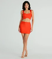 Set For Compliments High-Rise Bandage Mini Skirt