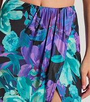 Tropical Vacay High-Rise Slit Midi Skirt