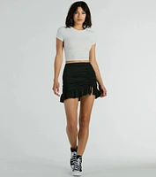 Flirty Fun High-Rise Ruffle Mini Skirt