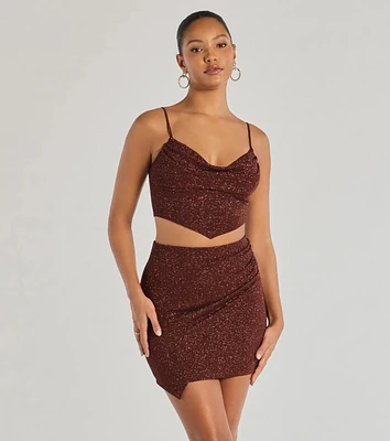 Glowing Radiance Glitter Mini Skirt