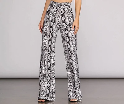 Stunning Snake Wide Leg Pants