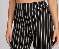 Sleek Stripes High Waist Pants