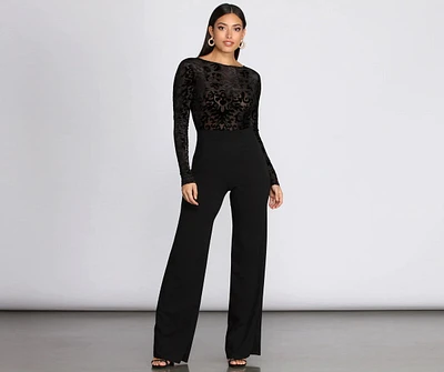 Mesh Burnout Jumpsuit