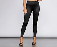 Sleek Satin Leggings