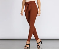 Office Hottie High Waist Tie-Front Pants