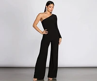 On Show One Shoulder Jumpsuit