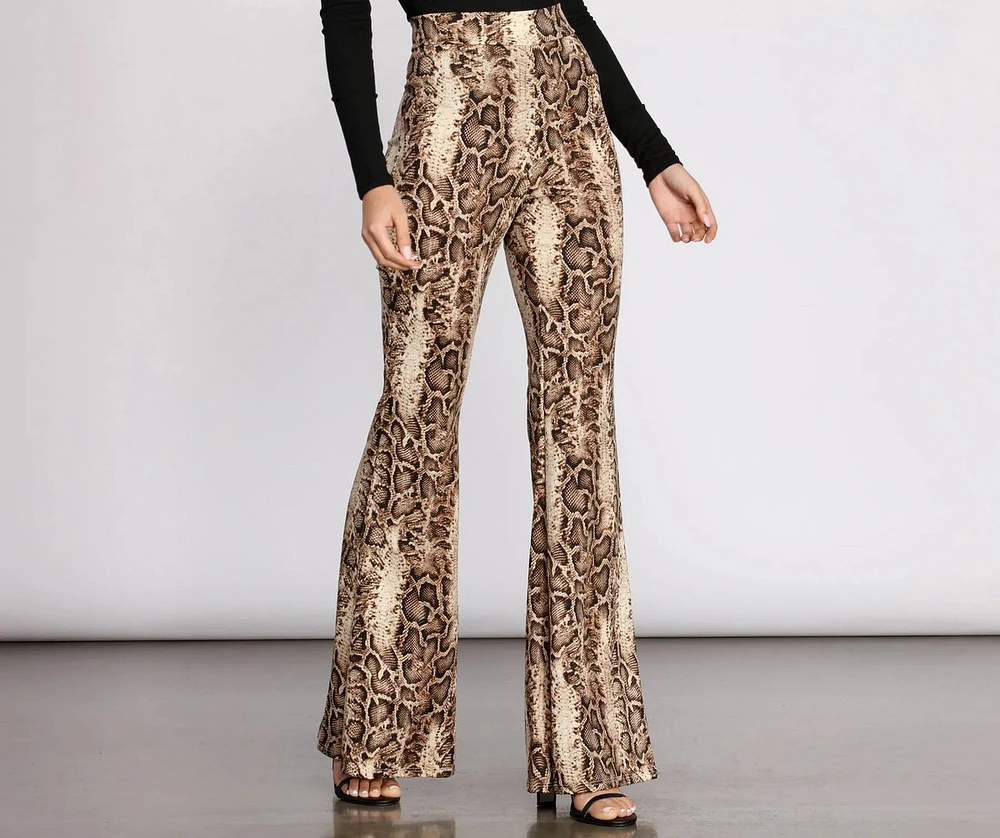 Snake Up Your Style Flare Pants