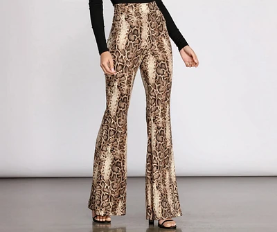 Snake Up Your Style Flare Pants