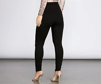 High Rise Stretch Ponte Pants