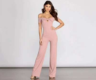 Totally Chic Off Shoulder Jumpsuit