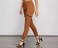 Essential High Waist Cargo Joggers