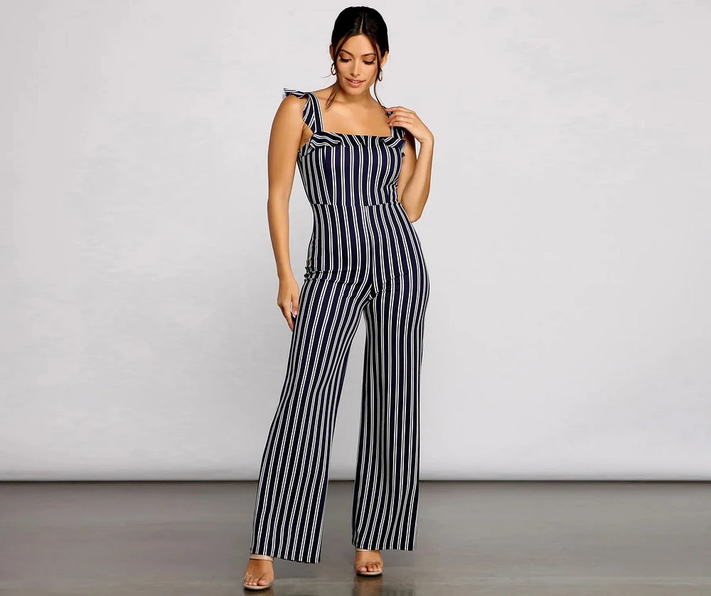 Nautical Babe Striped Jumpsuit