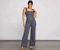 Nautical Babe Striped Jumpsuit