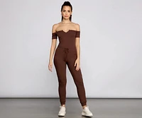 Casual Moment Off The Shoulder Catsuit