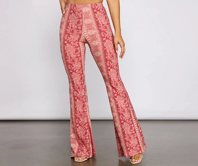 Bohemian Mood Paisley Flared Pants