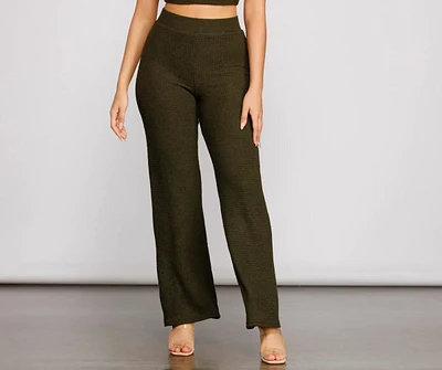 Trendy Textures High Waist Pants