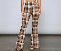 Trendy Must-Have Plaid Flare Pants