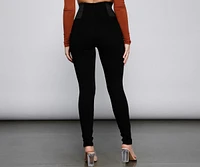 Bringing The Edge High Waist Ponte Leggings