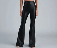 Flare For You Faux Leather Pants