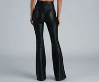 Flare For You Faux Leather Pants