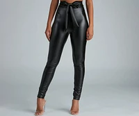 Chic And Dressy Vibes Faux Leather Pants